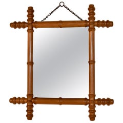 19th Century Faux Bamboo Wall Mirror