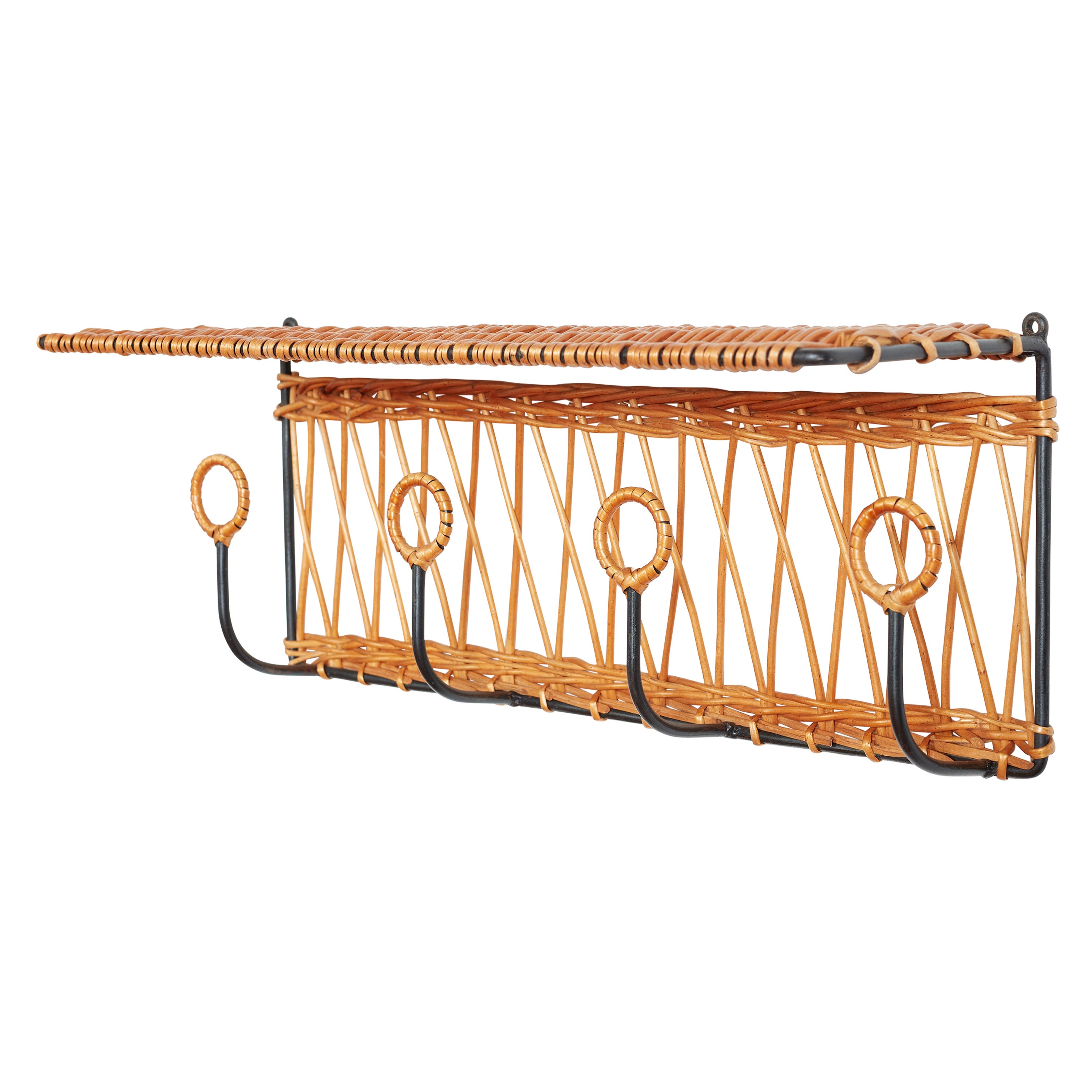Jacques Adnet Style Coat Rack For Sale