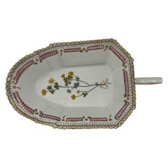 Used Flora Danica Style Porcelain Relish Dish by Chelsea House