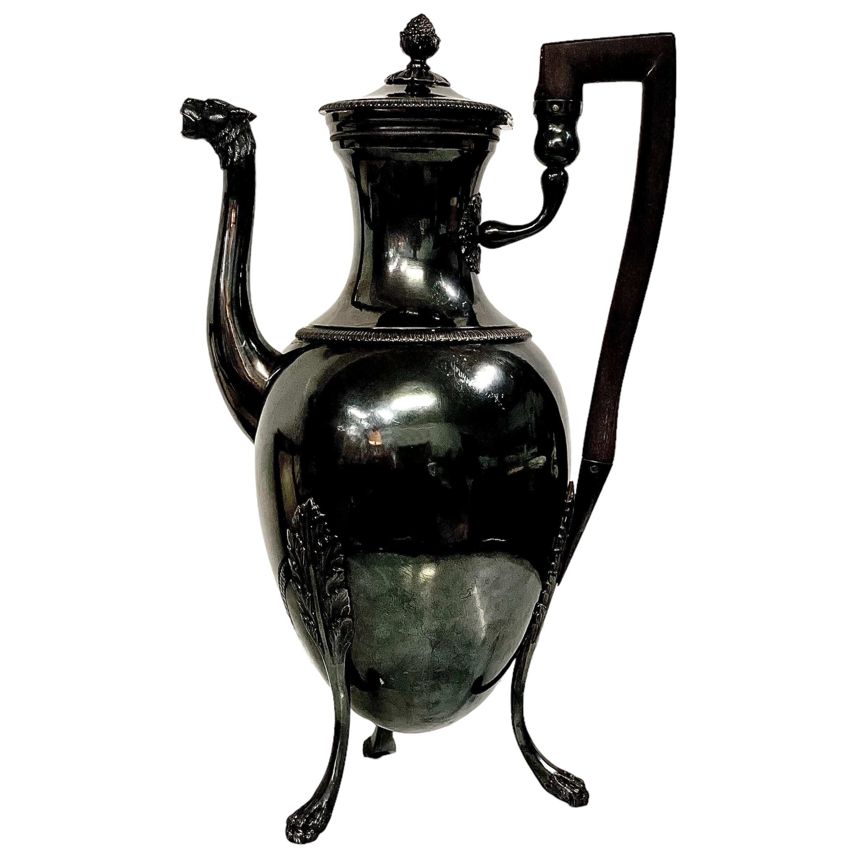 French Empire Period Silver Ewer  For Sale