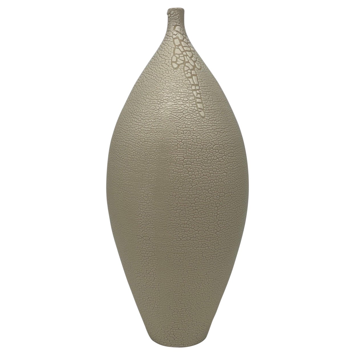 Vase moderniste en céramique d'inspiration japonaise tourné à la main en vente