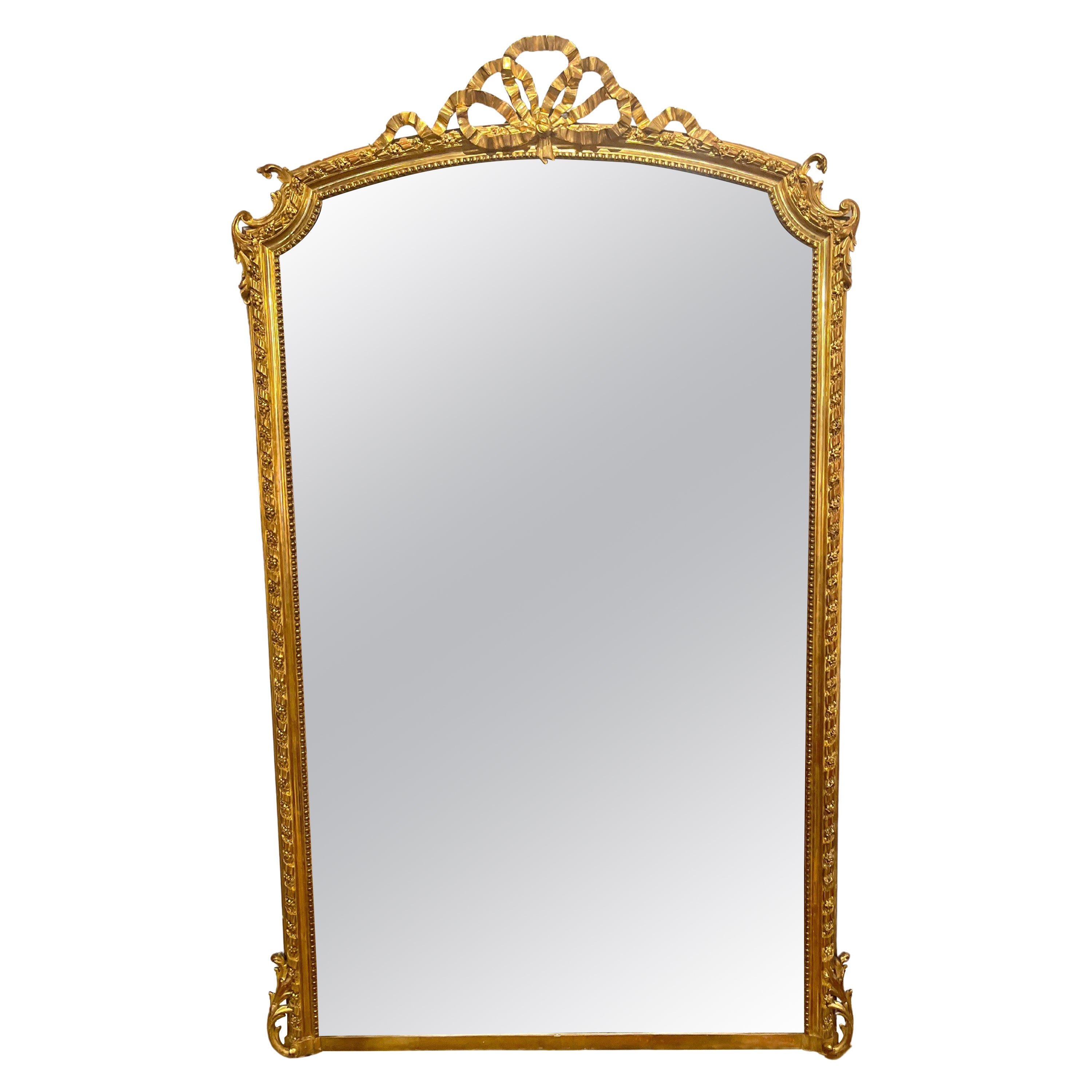 Vergoldeter Spiegel im Louis-XVI-Stil des 19.