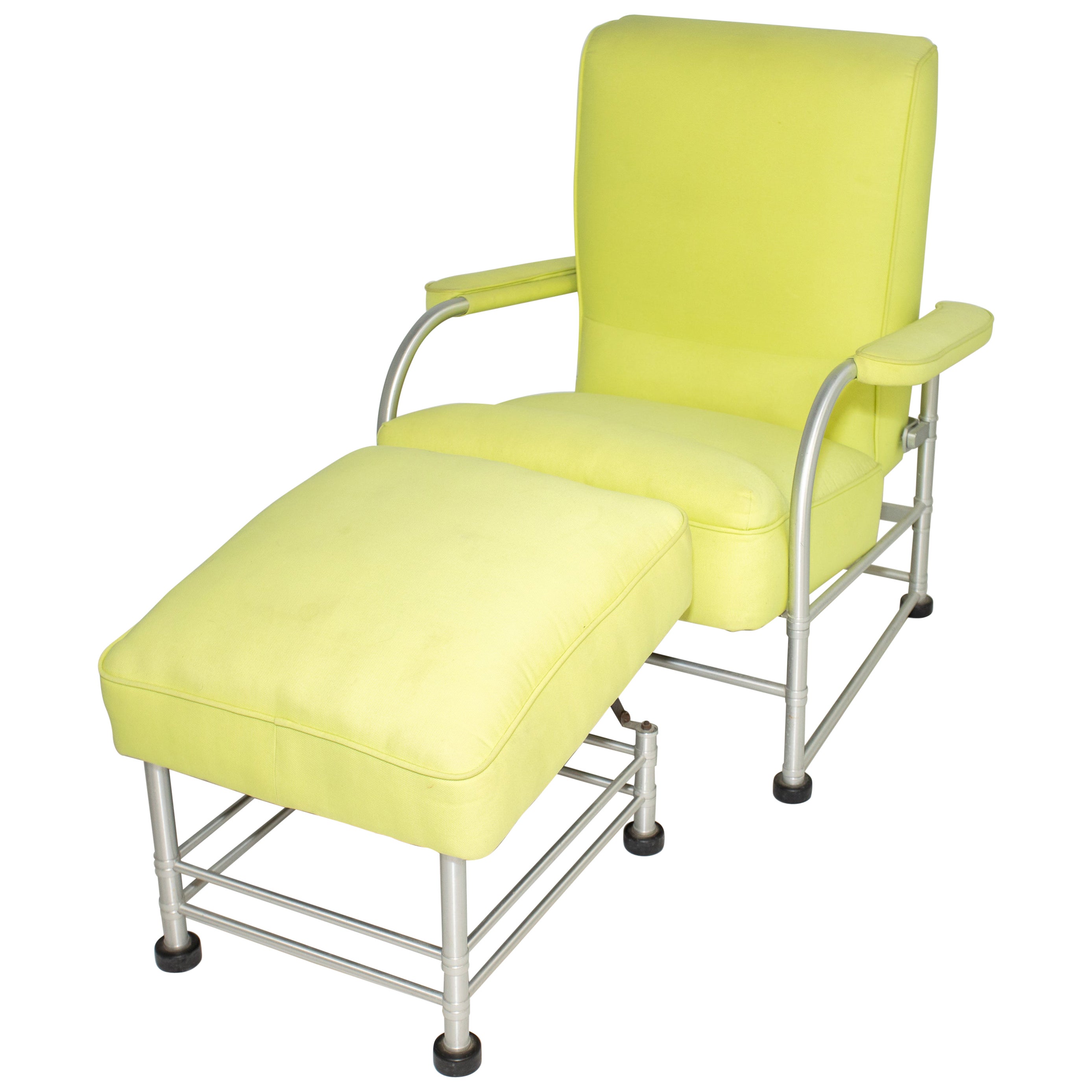 Warren Mcarthur Adjustable Lounge Chair and Ottoman