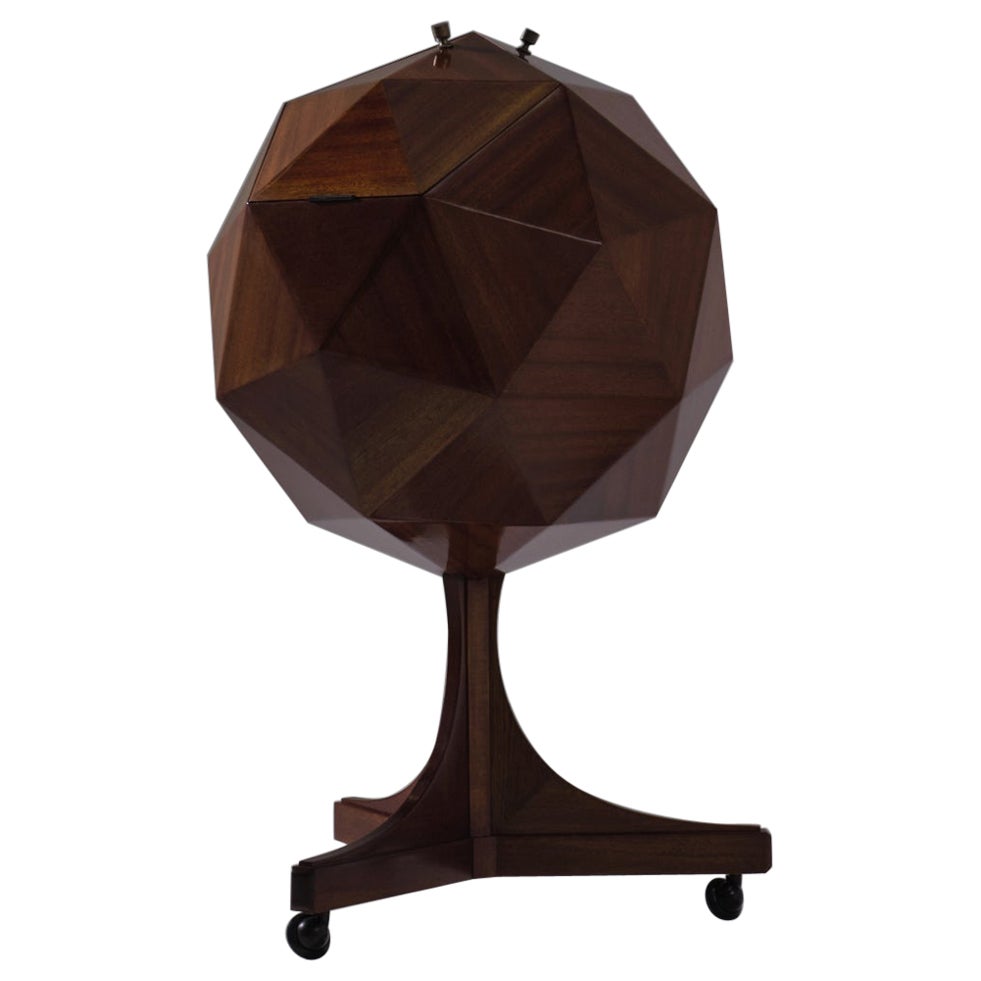 Vuillermoz Polyhedron Bar Cabinet, 1960s For Sale