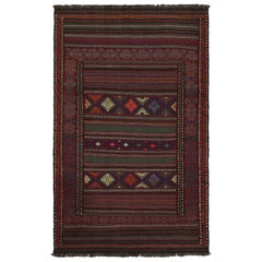 Vintage Baluch Tribal Kilim in Red with Geometric Patterns, from Rug & Kilim