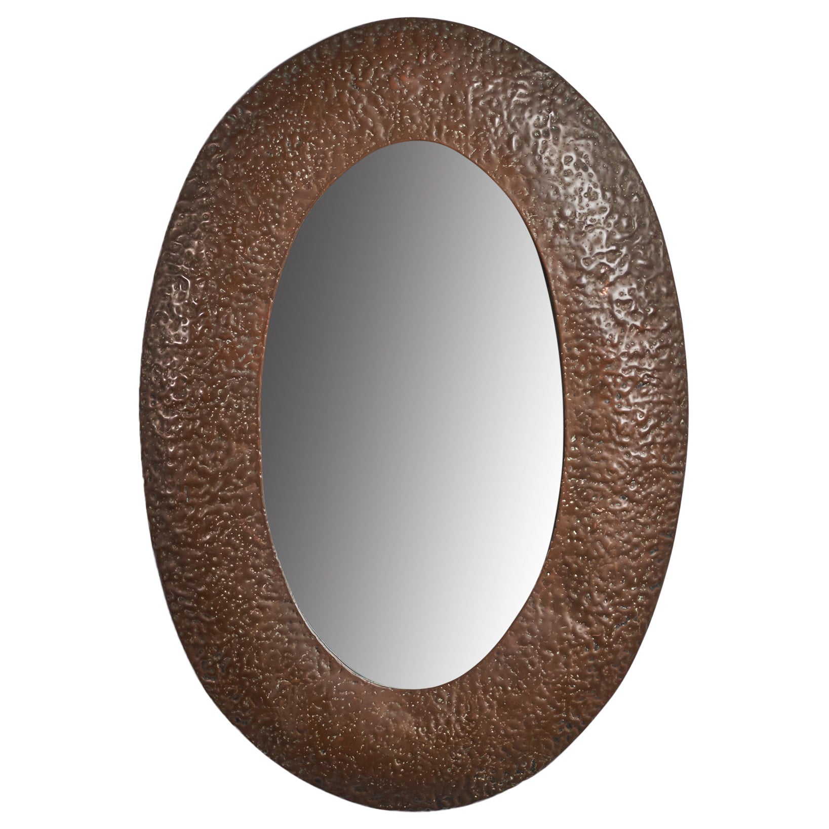 Angelo Bragalini, Wall Mirror, Copper, Italy 1960s