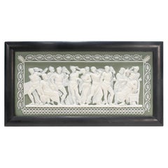 Antique Wedgwood Sage Green Cameo Jasperware Plaque