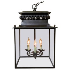 Large Four-Sides Pagoda Style  Hanging Galvanised Steel  Lantern/chandelier 
