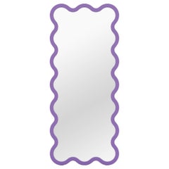 Contemporary Mirror 'Hvyli 16' by Oitoproducts, Violet Frame