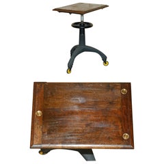 ViNTAGE HAMBLIN LONDON LTD TABLE D'OPTICIENS A HAUTEUR AJUSTABLE SUR ROULEAUX