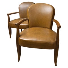 Vintage A pair of art deco armchairs