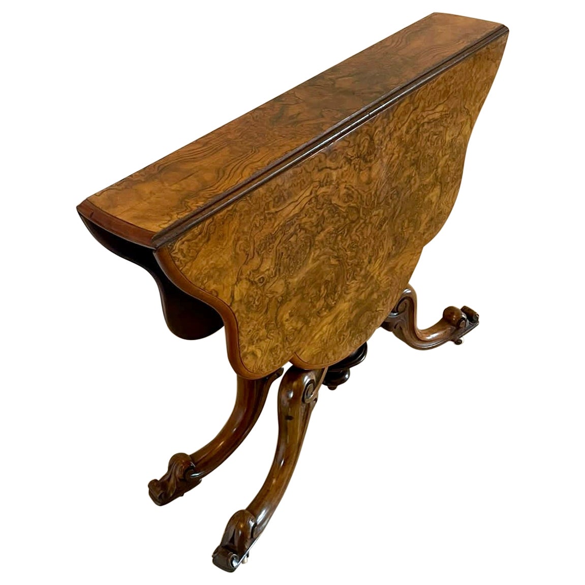 Superb Quality Antique Victorian Burr Walnut Sutherland Table 