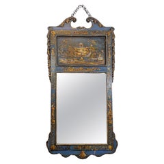 Queen Anne Lacquered Carved Wood Chinoiserie Mirror 1700