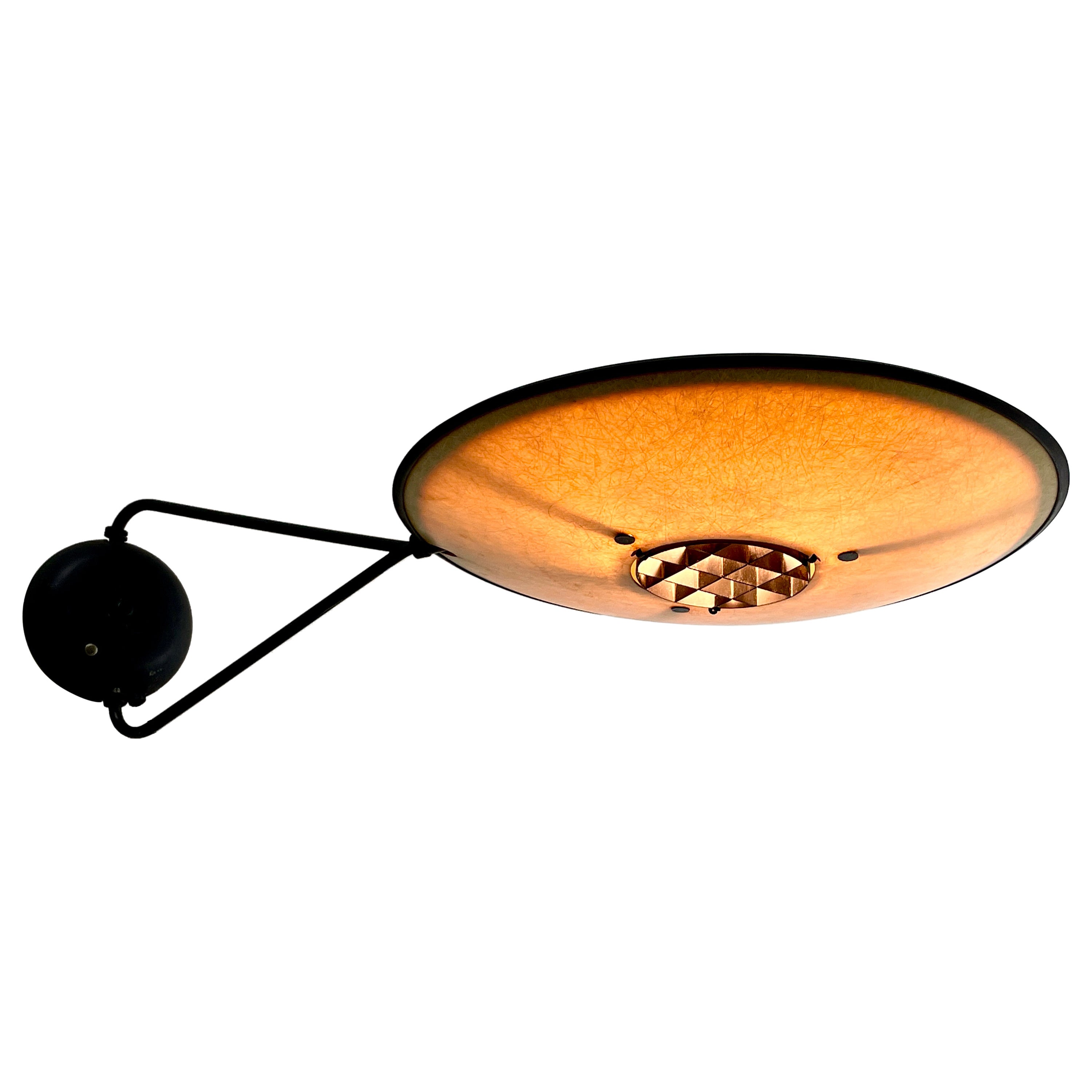 Mitchell Bobrick Controlight Wall Mount Articulating Saucer Sconce Lamp 1950s For Sale