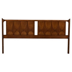 Retro MCM Brutalist Brasilia King Sized Headboard 6130-59 Broyhill Premier Series 