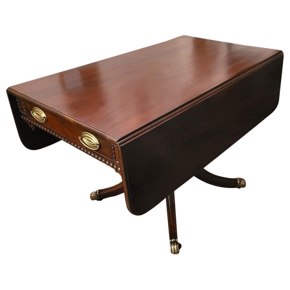 Late 18C Scottish Regency Large Pembroke or Library Table For Sale