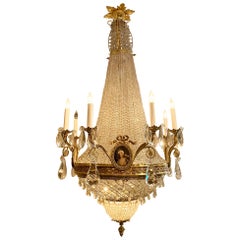 Antique French Louis XVI Baccarat Crystal Chandelier circa 1865-1875