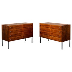 Vintage Pair of Rosewood Chests by Poul Norreklit for Sigurd Hansen
