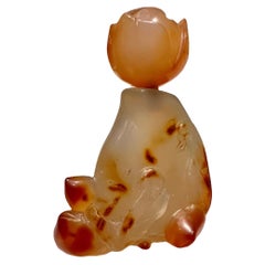 A Magnificent Chinese Carnelian Agate Snuff Bottle. Qing Dynasty 
