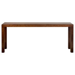 Exceptionnelle console longue en broussin de John Widdicomb Co.