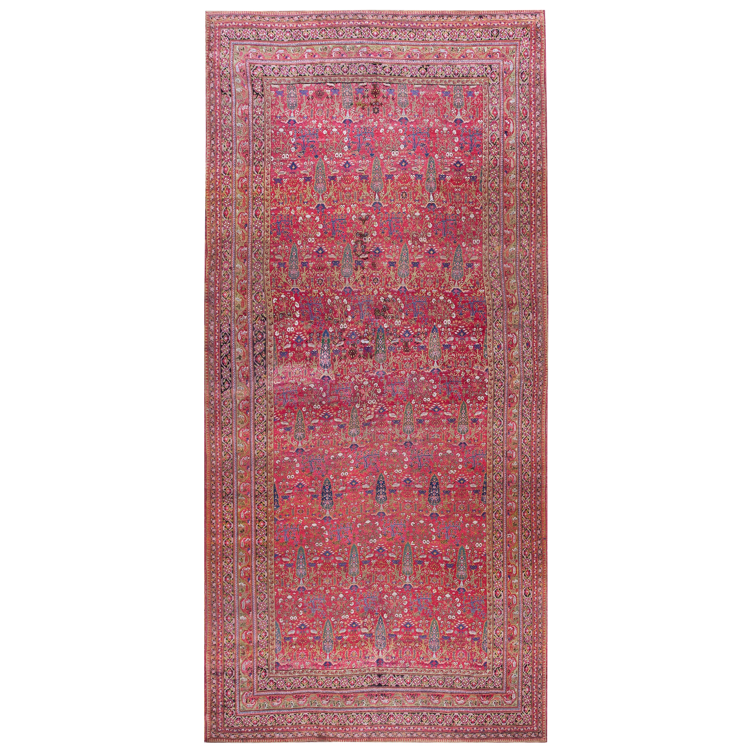 Antique Persian Afshar Rug 9' 3'' X 24' 9'' For Sale