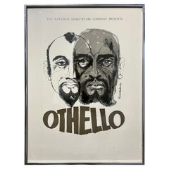 Gerahmtes Vintage-Poster der National Shakespeare Company Presents-Othello. C 1970er Jahre