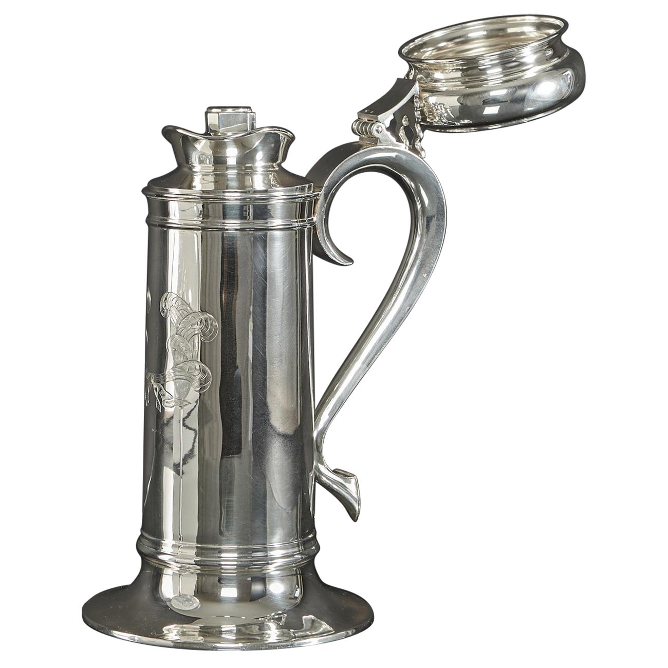 Unusual silver cocktail shaker For Sale