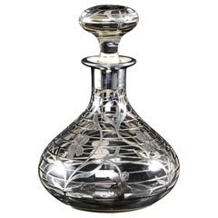 Antique American overlay silver perfume bottle