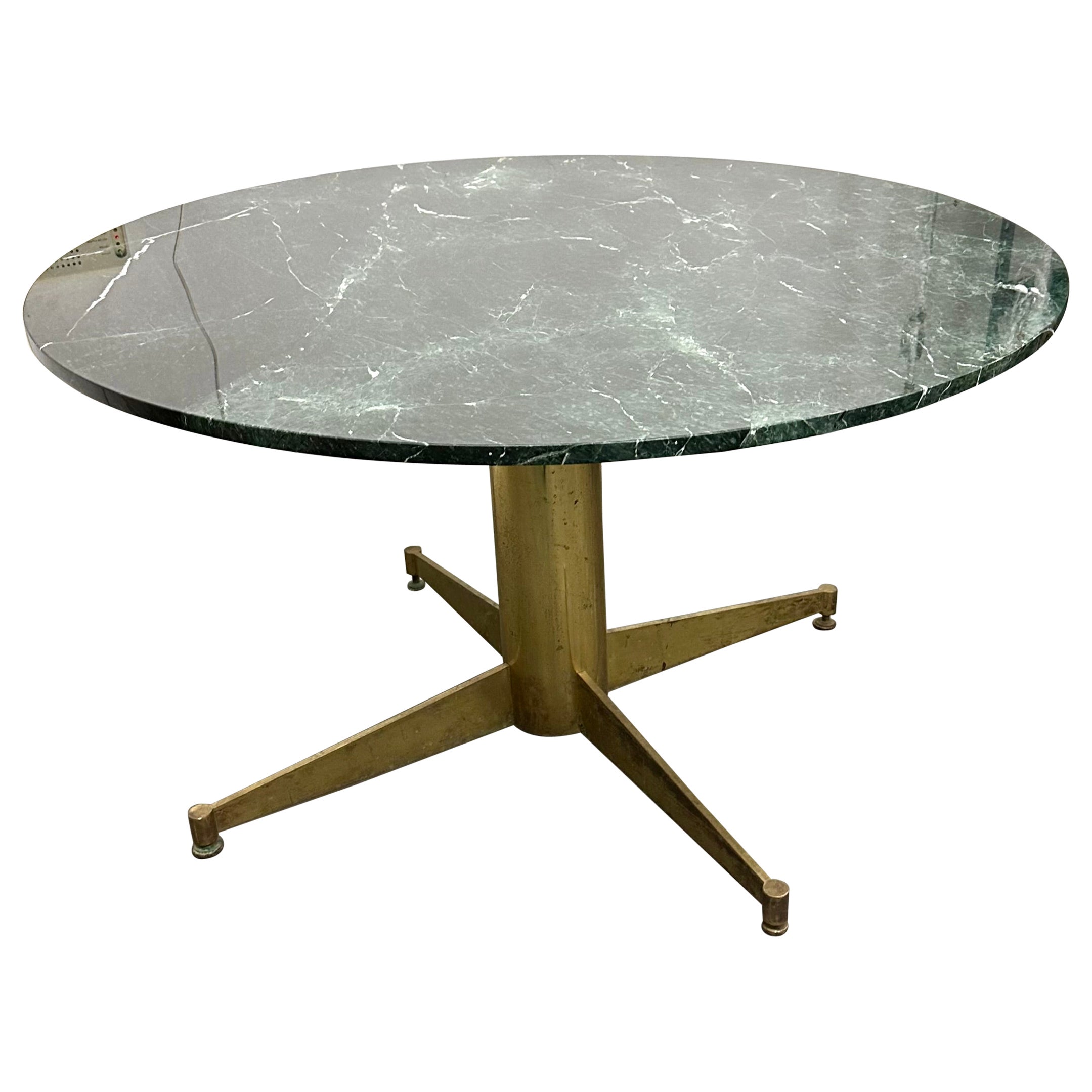 Brass and Marble Dining Table by Ignazio Gardella For Sale