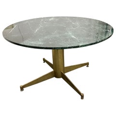 Brass and Marble Dining Table by Ignazio Gardella