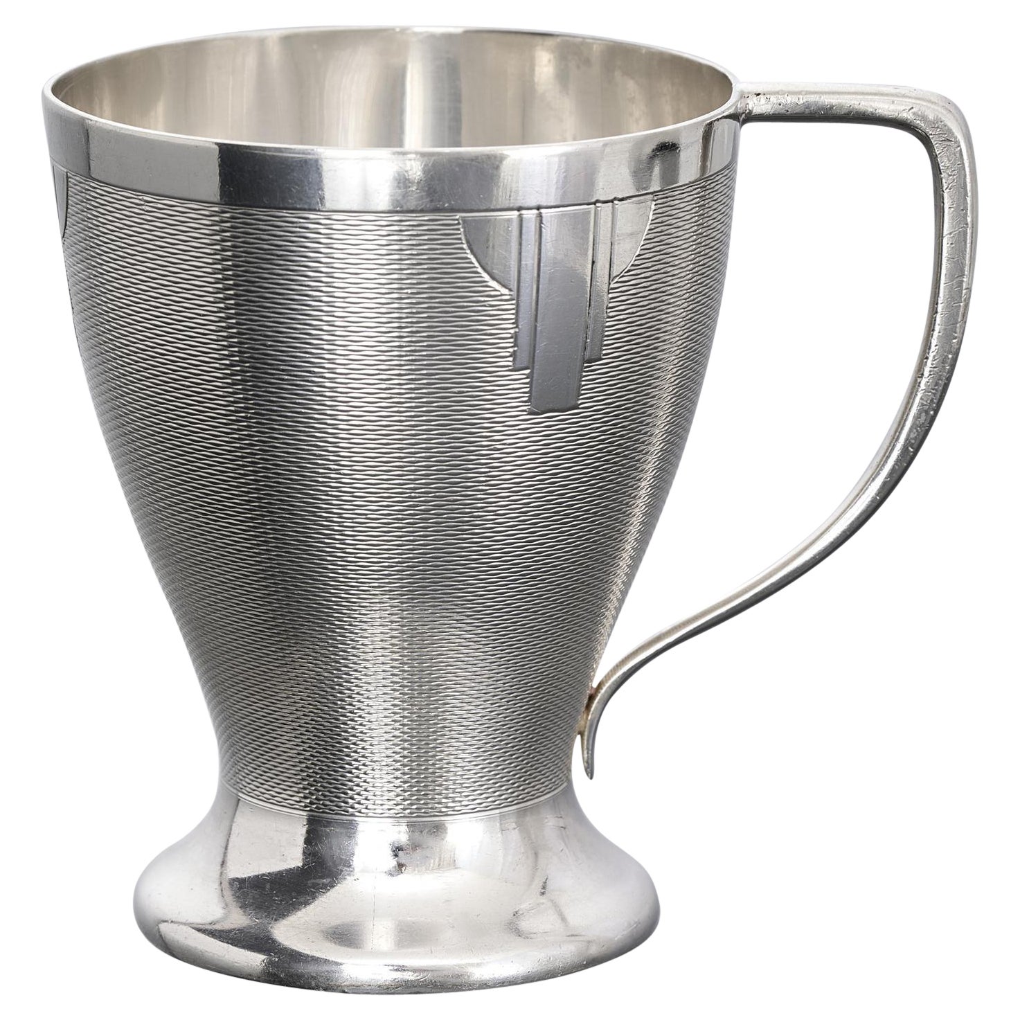 Art Deco silver child's cup For Sale