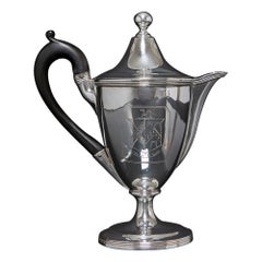 Antique George III silver argyle gravy jug