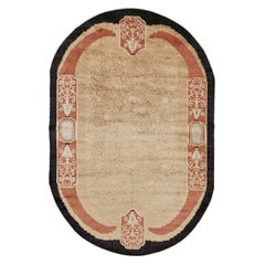 Antique Chinese Peking Oval Rug