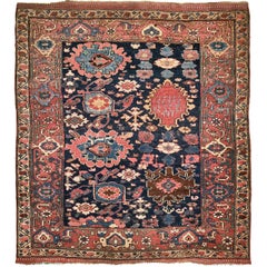 Vintage Persian Bidjar Circa 1890 Square Rug 55264