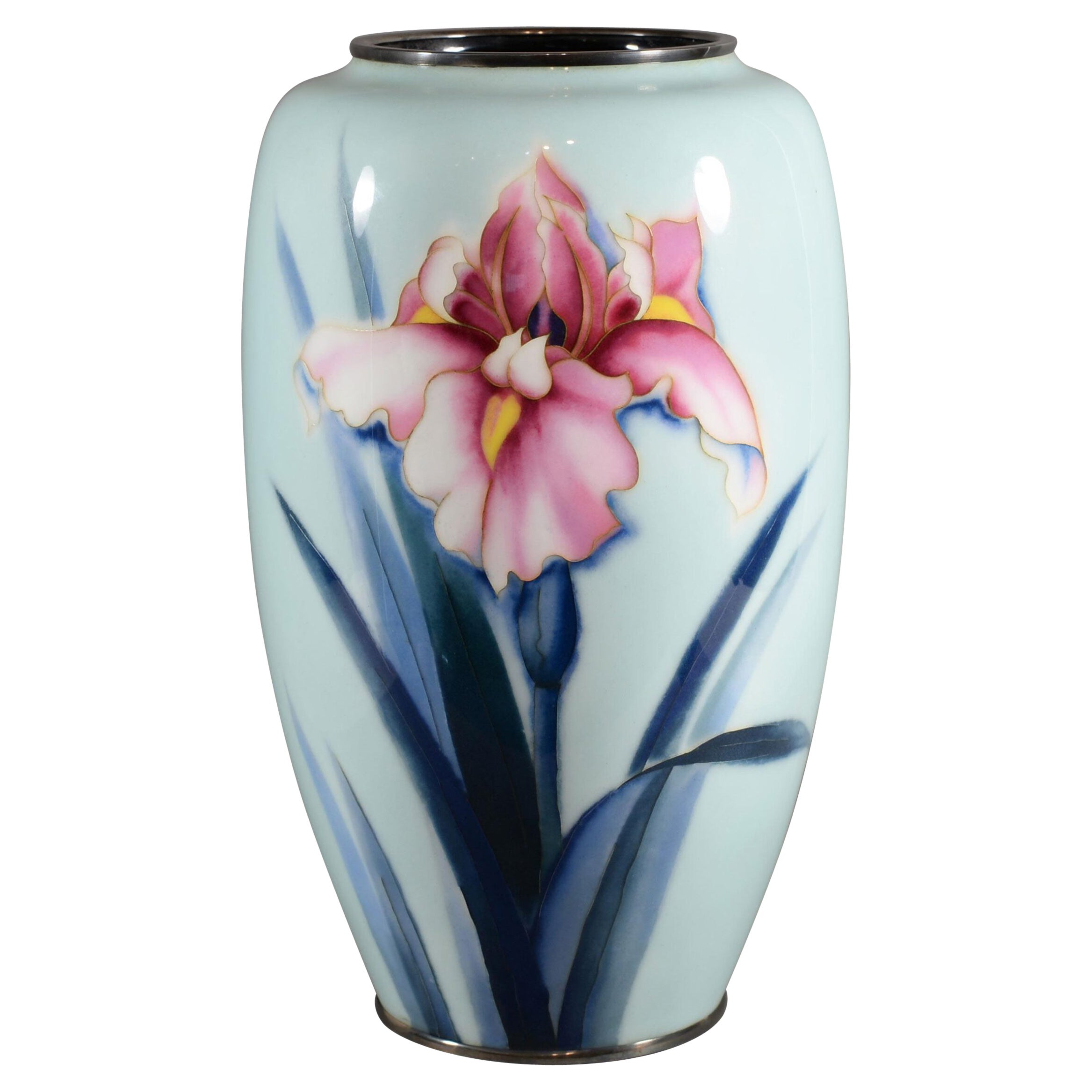 Large Japanese Cloisonne Enamel Vase Ando Company For Sale
