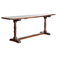 Antique Italian, Tuscany, Baroque Style Walnut Hall Table, 19th century