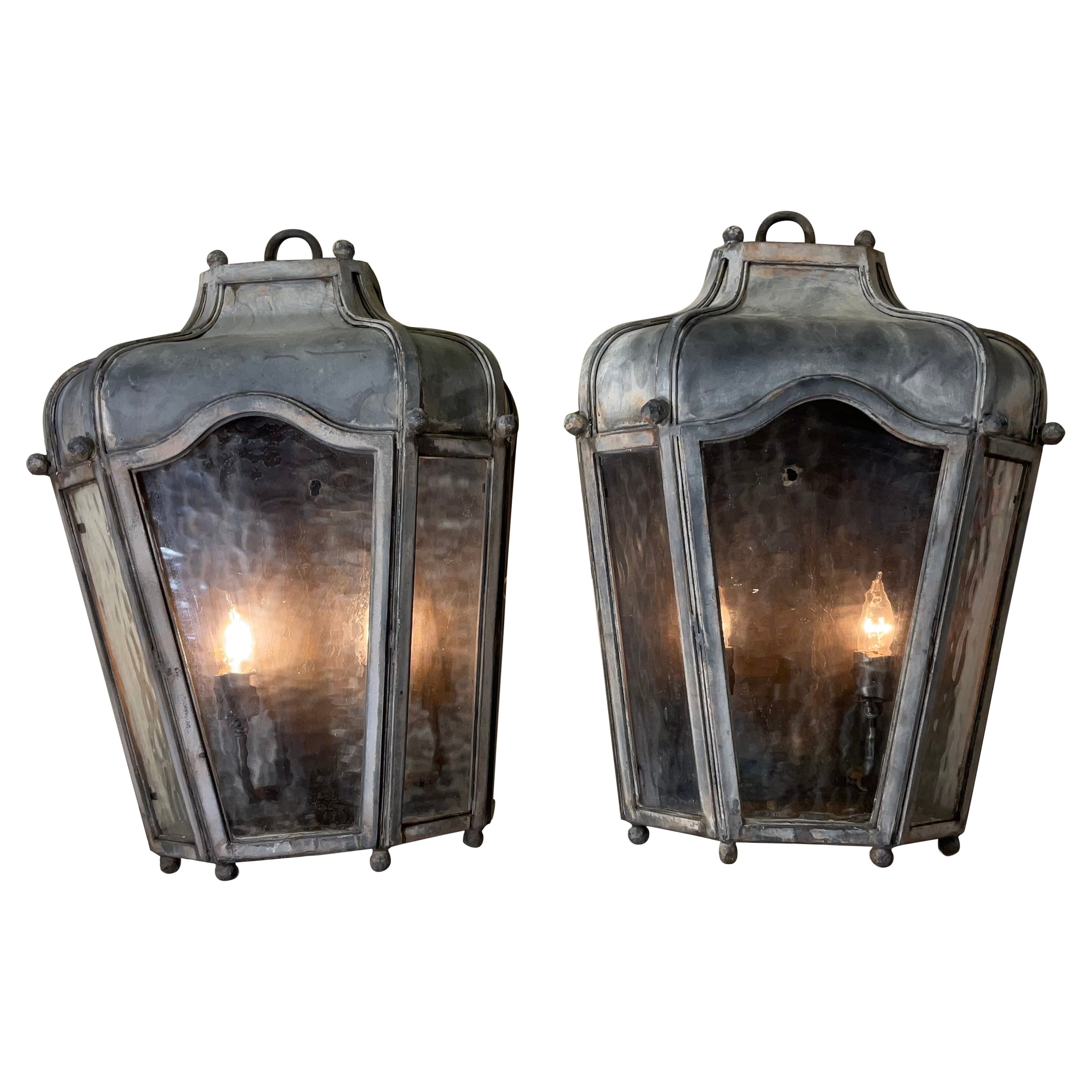 Large Pair Of Wall Sconces / Wall Lantern 