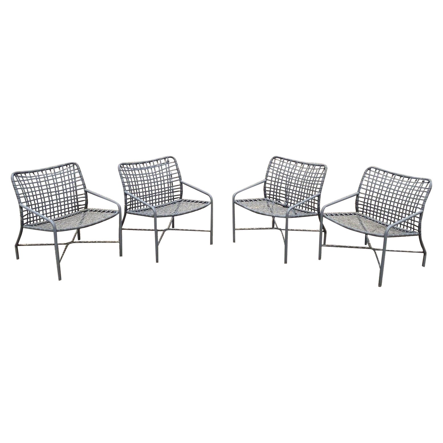Tropitone Leilani Brown Jordan Aluminum Frame Pool Patio Lounge Chairs - Set 4 For Sale