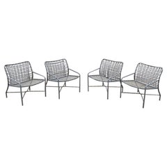 Used Tropitone Leilani Brown Jordan Aluminum Frame Pool Patio Lounge Chairs - Set 4