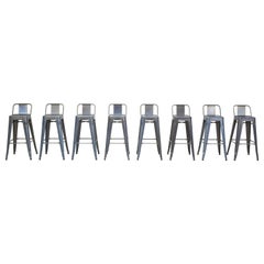 Tolix French Hand-Made Bar Stools in Raw Steel Set of (8) More Available