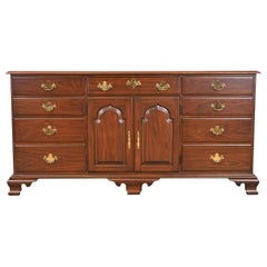 Used Harden Furniture Georgian Solid Cherry Wood Long Dresser, Newly Restored