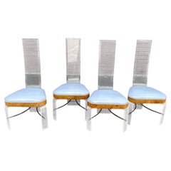 Set of 4 High-Back Lucite Chairs by Hill Manufacturing Company