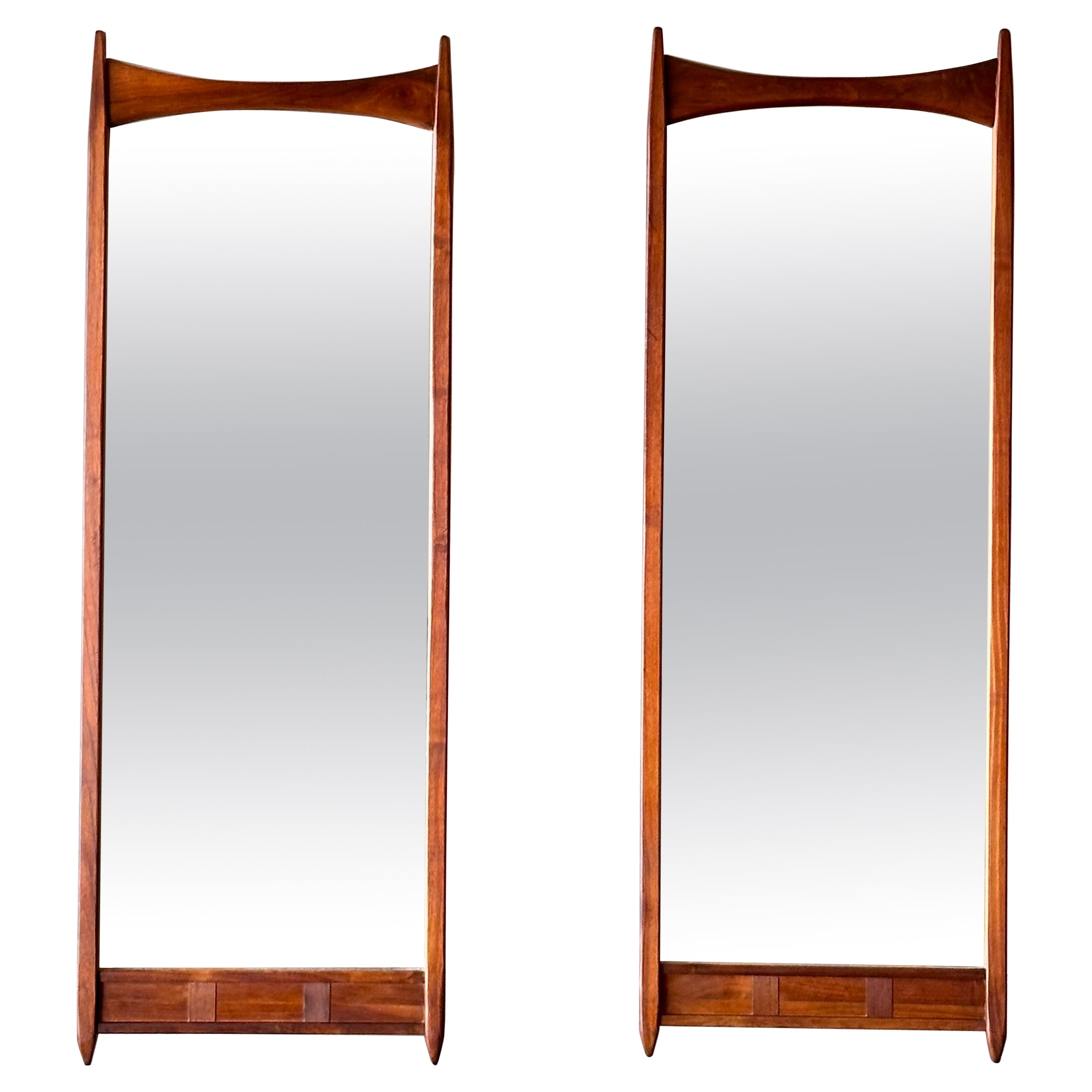 Pair of Merton Gershun for Dillingham Esprit Mid Century Danish Modern Mirrors