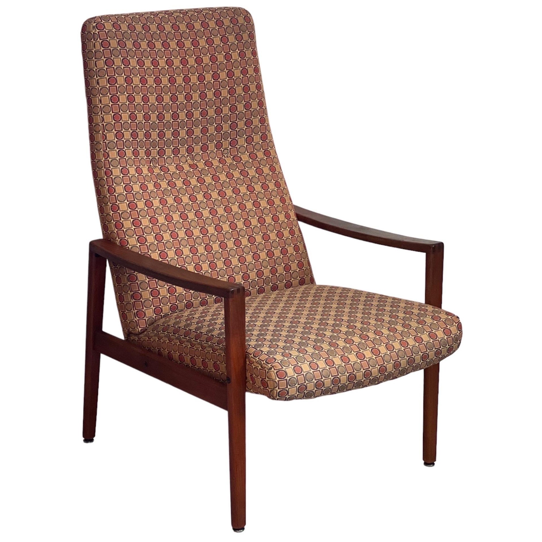 Vintage Danish Mid Century Modern Chair by Milo Baughman For Sale
