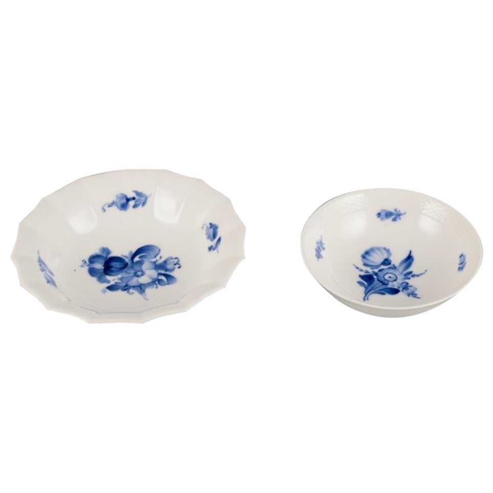 Royal Copenhagen, Blue Flower Braided, two bowls. For Sale