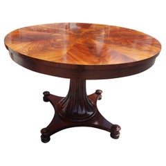 Late 20th Century Swirl Mahogany Breakfast Table or Center Table