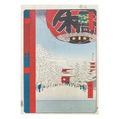 Utagawa Ando Hiroshige Japanese Woodblock Print Kinryuzan Temple, Asakusa