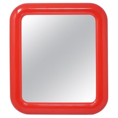 1980s Red Interdesign Rectangular Mirror