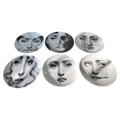 Juego de seis platos icónicos "Julia" de Fornasetti