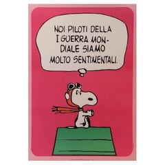 SNOOPY, Originales italienisches Vintage-Poster von Schulz, um 1960